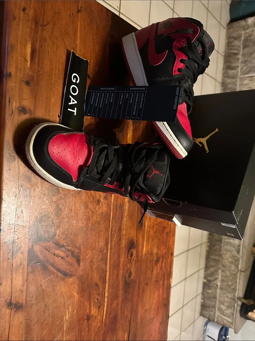 Jordan Air Jordan 1 Mid Black Red Sneakers